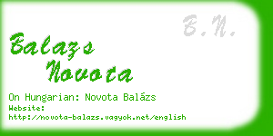 balazs novota business card
